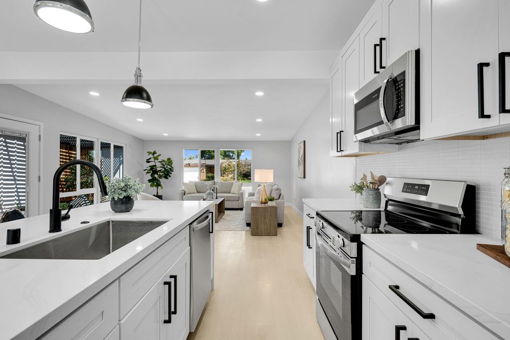 Updated kitchen interior in a San Diego home
